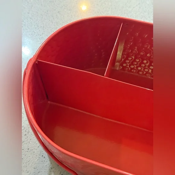 Hammered Metal Coral Kitchen Utensil Holder - Picture 4 of 11